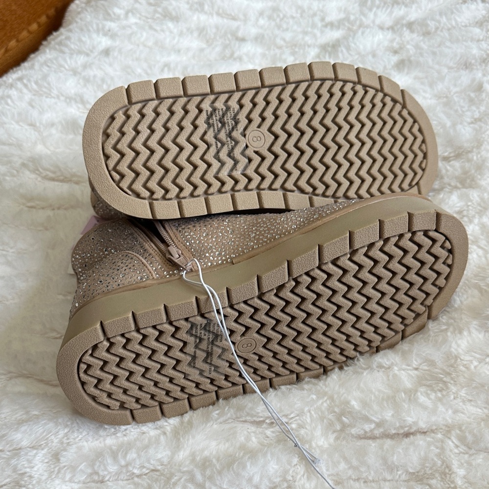 wild fable Taupe Crystal-Embellished Platform Ankle Boots - Picture 4 of 5